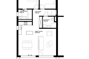 3.5 pc à louer à Riaz - proche école